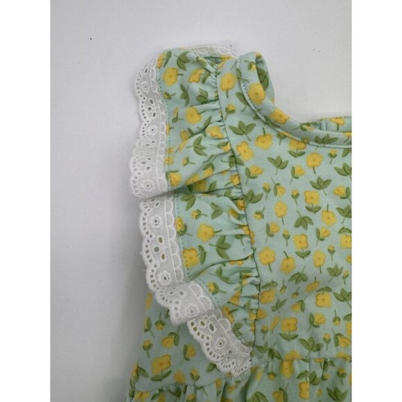 Serendipity Bubble Romper by Shrimp and Grits 12m Floral Yellow Ruffles - Picture 5 of 9
